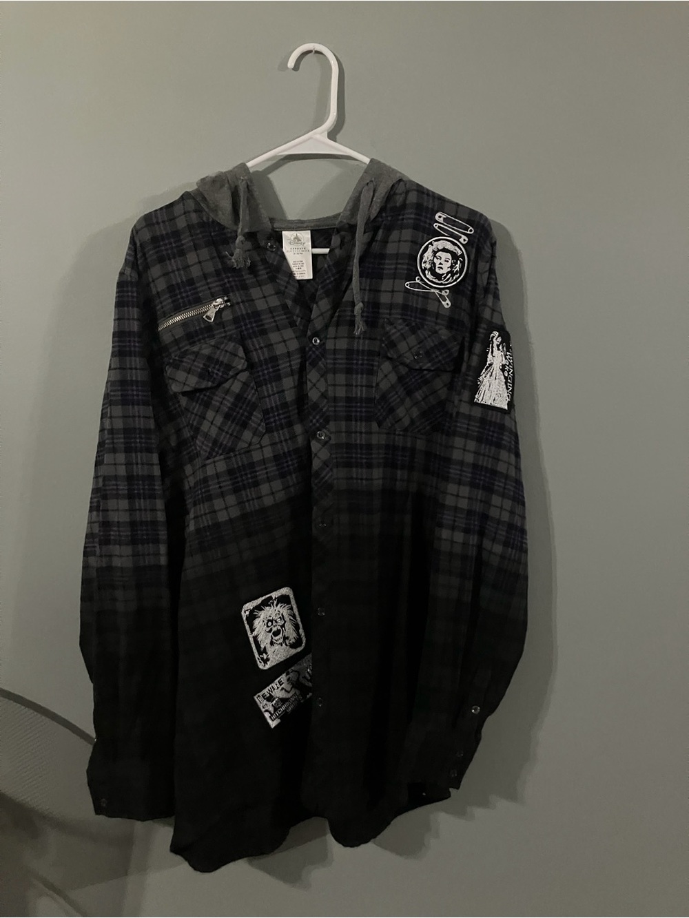 Disney Haunted Mansion hooded flannel